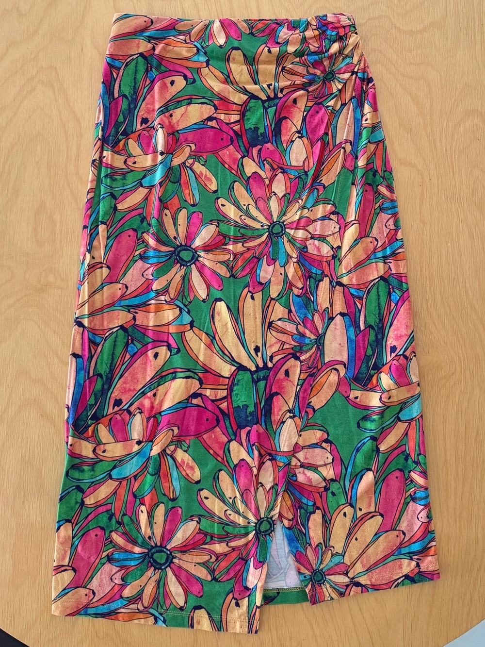 Farm Rio for Anthropologie Banana Print Midi Skirt